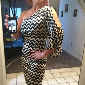 I-N-C International Concepts open shoulder dress.